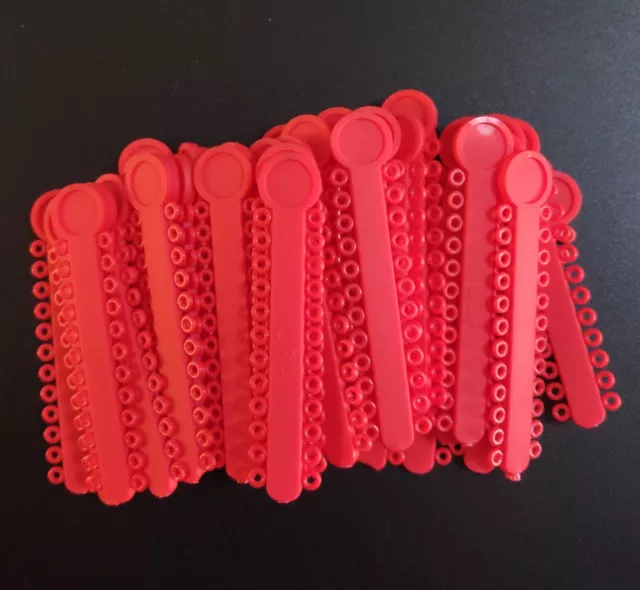 10Packs 10080 Pcs Dental Orthodontic Ligature Ties Elastic Rubber Bands Red