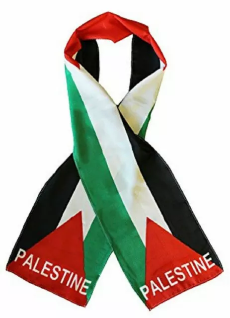 Palestine Country Lightweight Flag Printed Knitted Style Scarf 8"x60"