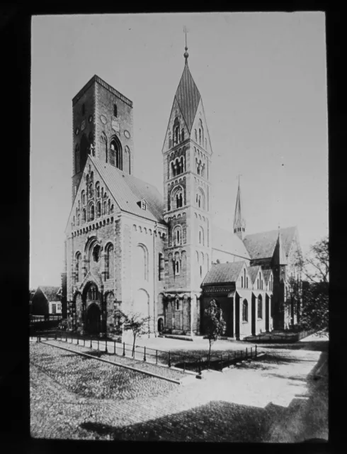 Glass Magic Lantern Slide RIBE CATHEDRAL C1910 DENMARK