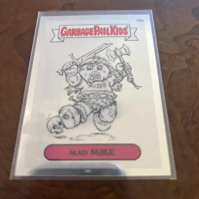 GARBAGE PAIL KIDS 2013 CHROME series 1 PENCIL ART CARD 33a "MAD MIKE"