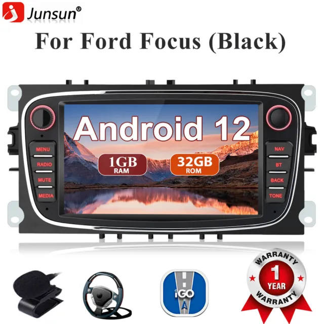 Car Stereo Radio DAB+BT GPS Sat Nav For Ford Focus/Mondeo MK4/C/S-Max Galaxy SWC