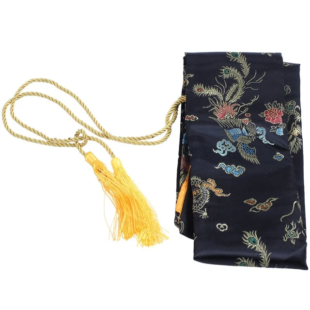 Lot De 6 Sacs à Katana Dragon Et Phoenix 135cm - Housse Épée Samouraï Tissu Noir Brodé