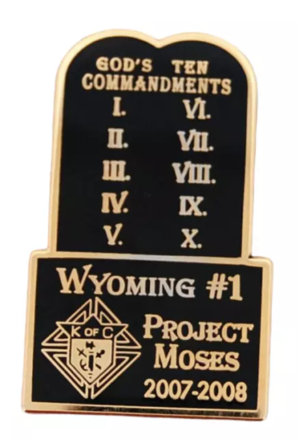 2008 WYOMING Project Moses Knights Of Columbus Lapel Hat Jacket Pin K of C