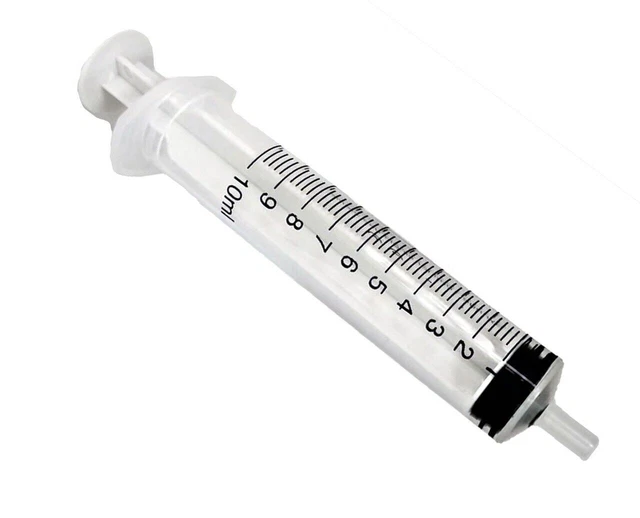 Siringhe Sterili Senza Ago da 10 ml Confezione da 100 Monouso Latex Free 10cc