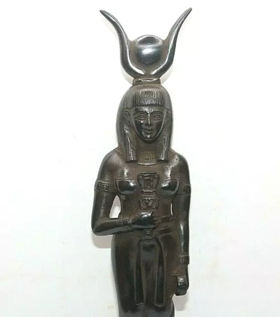 RARE ANCIENT EGYPTIAN ANTIQUE ISIS Hathor Old Pharaonic Statue Stone (A+)