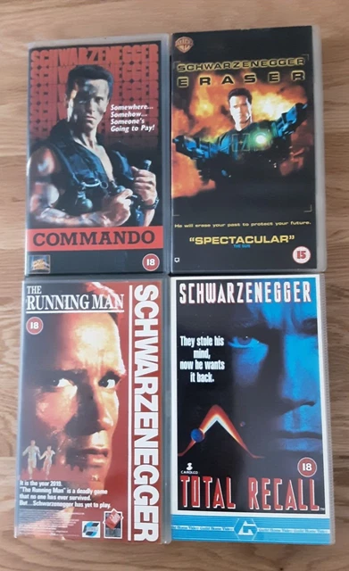 TOTAL RECALL, ERASER, The running man & Commando...Classic Arnie on
