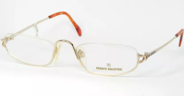 Vintage Renato Balestra Sistina RB532 Oro Occhiali da Sole Montatura 50-20-140mm