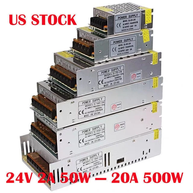 AC 110V TO DC 12V 2A-50A Switch Transformer Power Supply Adapter for LED Strip