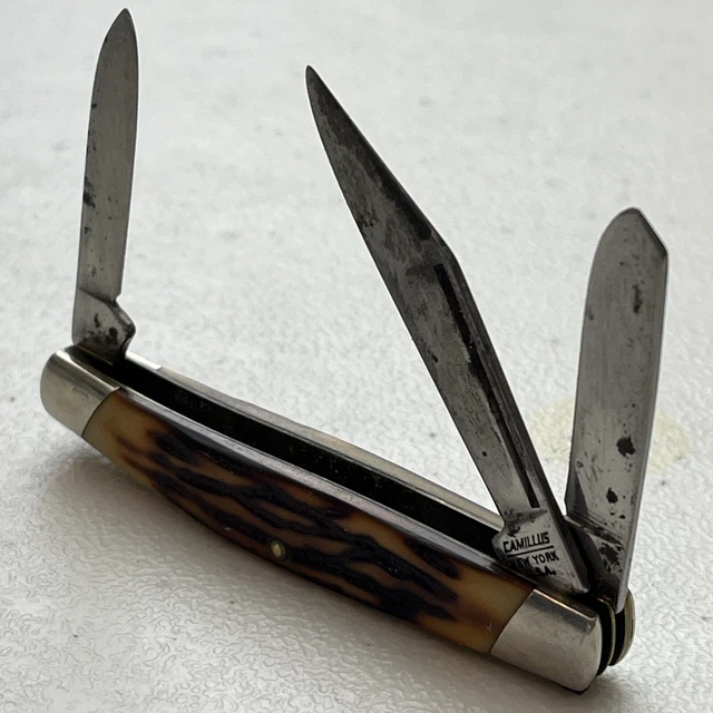 VTG 1970S CAMILLUS 71 New York USA Sword Brand 3" Stockman Folding