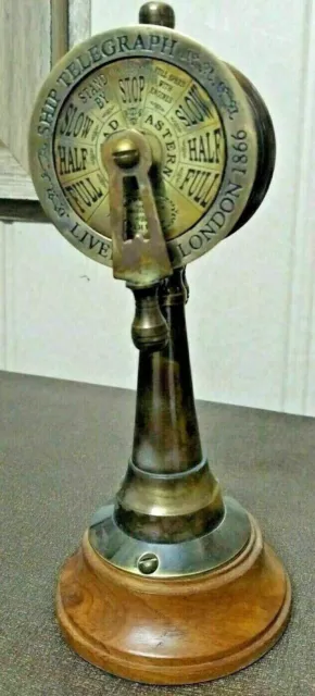 Wunderschöner antiker Messing-Schiffs-Maschinenraum-Telegraph,...
