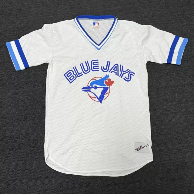 Vintage Toronto Blue Jays Ravens Athletic White Baseball Jersey Size LARGE  Knit