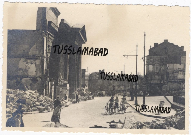 MAUBEUGE FRANKREICH STADT Häuser Zerstörung Foto Besatzung 2 WK EUR 4