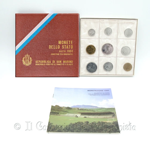 SAN MARINO Serie divisionale 1980 FDC 500 Lire ARGENTO 