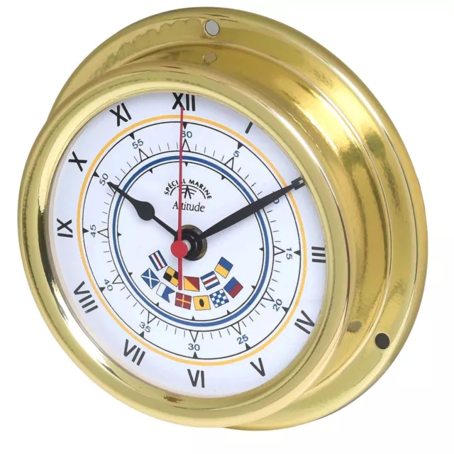 Altitude Horloge de Navire Laiton Pavillons Signaux Romain 127 MM X 40 858sfc