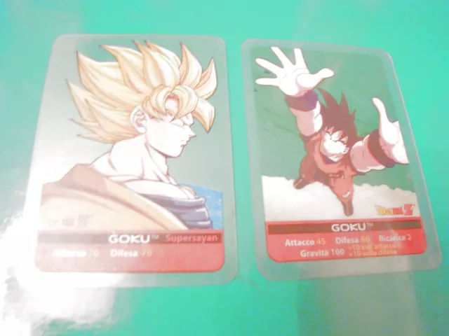 2 Carte card cards lamincards edibas DRAGON BALL Z 2006 Goku 19 79 trasparente