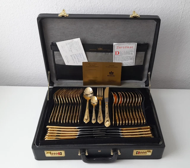 Ménagère Solingen Modèle Wien - 70 Couverts Plaqués Or 23/24 Carats - Occasion