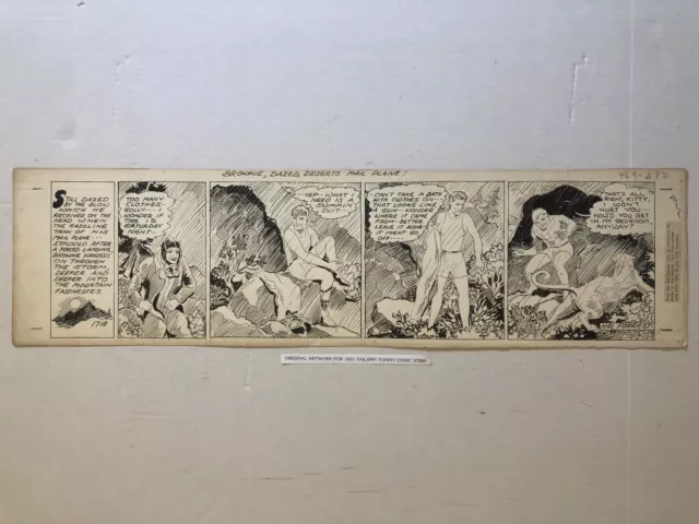 Vintage 1933 TAILSPIN TOMMY original COMIC STRIP ART by HAL FORREST daily panel