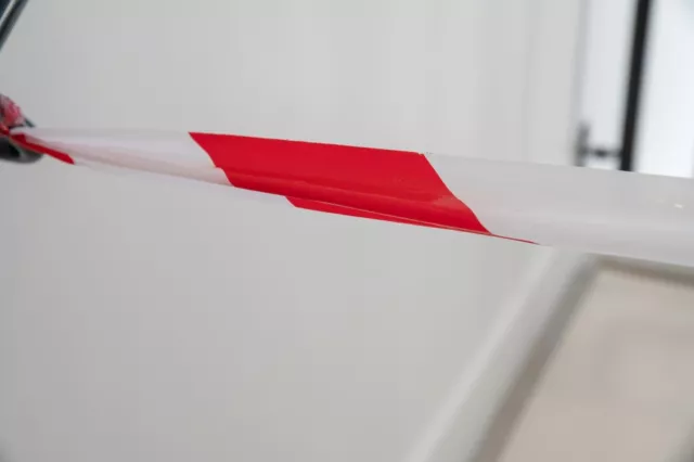 Absperrband Signalband Trassenband Warnband Flatterband Sperrband rot weiß 25m