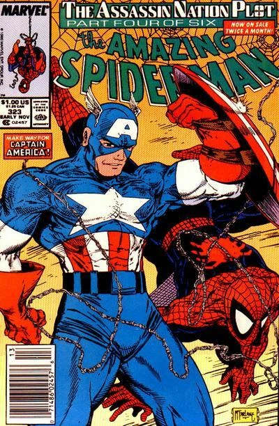 Amazing Spider-Man #323 Marvel Comics Newsstand Early November Nov 1989 (VGFN)