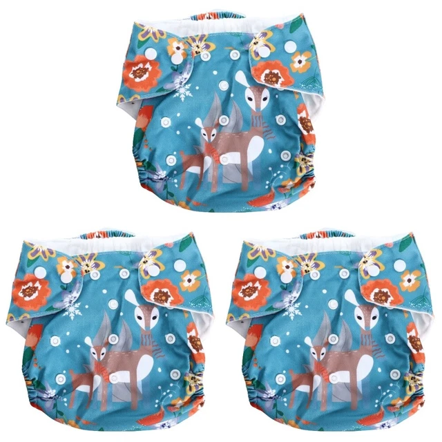 3 Pcs Pantalon À Couches Film Élastique Tpu Bébé D'entraînement Nouveau-né