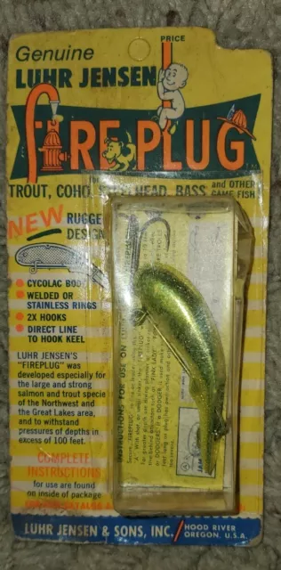 Vintage Luhr Jensen Fire Plug Size #40 Salmon Steelhead Trout Fishing Lure