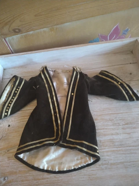 Très belle veste longue ancienne de poupée ancienne Gaultier Jumeau ou autre