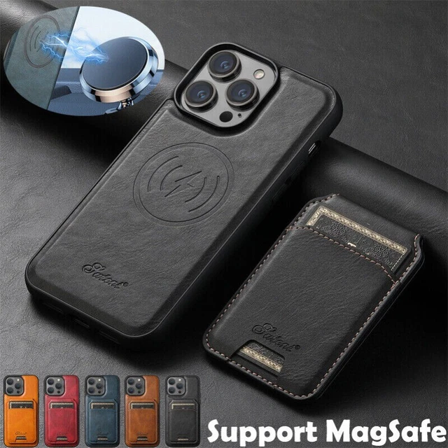 For iPhone 15 Pro Max Plus 14 13 Case Wallet Card Holder MagSafe Magnetic Cover