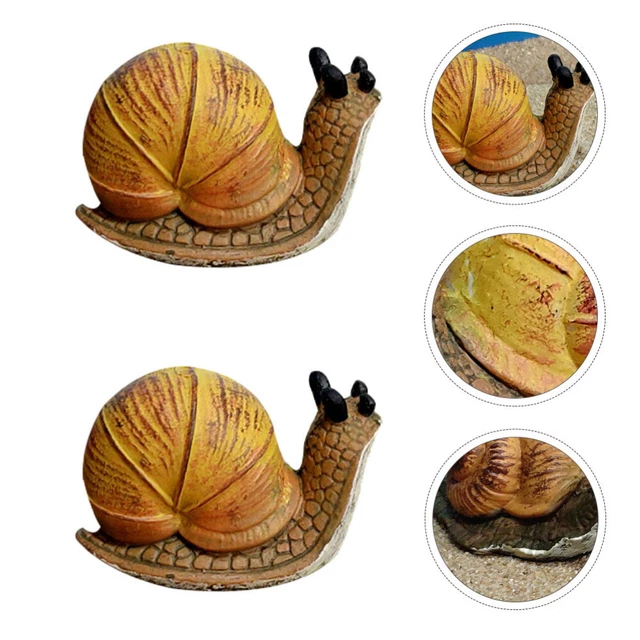 2 Pcs Snail Garden Statues Snail Ornament Terrarium Decor Outdoor