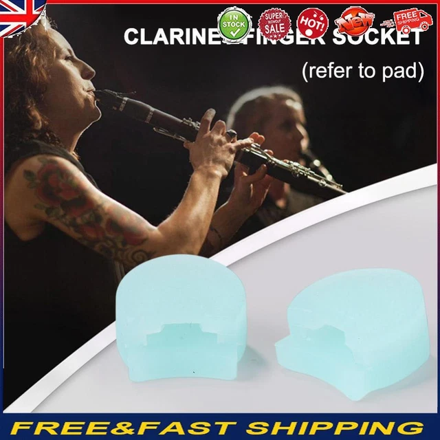 5pcs Clarinet Thumb Rest Covers Finger Rest Protective Pads (Light Blue) -