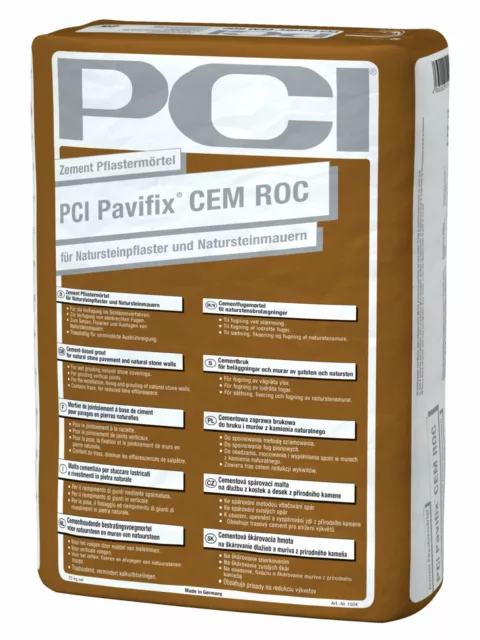 PCI Pavifix CEM ROC 25 kg malta per giunti traccia fissaggio escrementi pietra naturale