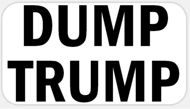 Dump Trump - 100 Stickers Pack 2.25 x 1.25 inches - Anti Donald Vote Democrat