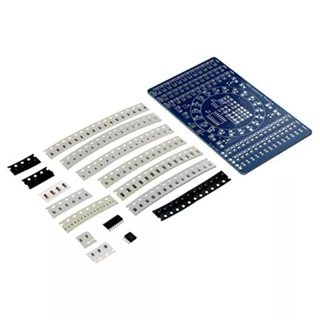 Kit DIY Tablero de PráCtica de Soldadura LED SMD NE555 Giratorio Kit de Bri1319 2