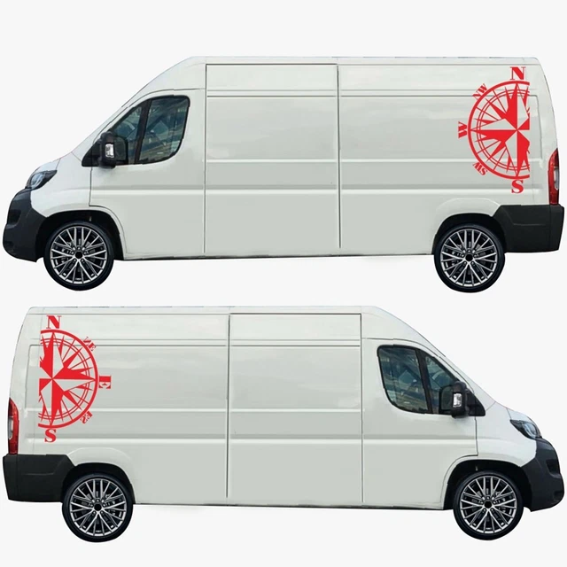 Adesivo Auto In Vinile – Foresta Di Montagna – Universale Per Auto, Camper, Furgoni – Colore Nero/Rosso/Bianco