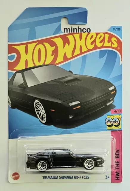 Hot Wheels 89 Mazda Rx7 Rx-7 Savanna Fc3S Black Long Card Combine Post