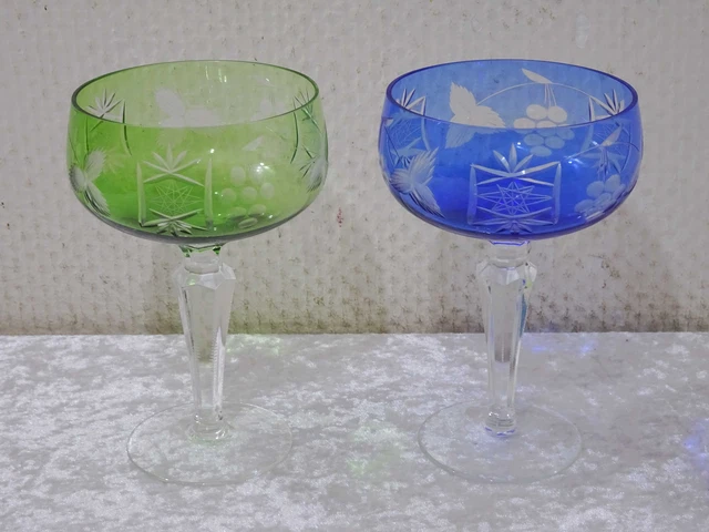 Jhztre - 2 X Design Plaqué Verre Bol pour Vin Mousseux Touches Décoratives