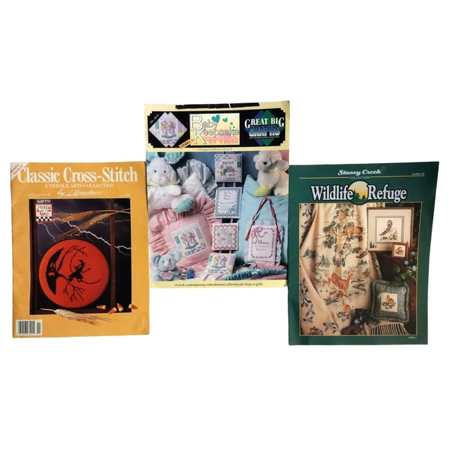 CRAFT MAGAZINE LOT Classic Cross Stitch Baby Keepsakes Wildlife Refuge ...