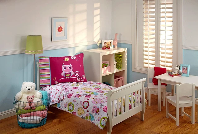 Juego de cama Everything Kids para niños pequeños, Hoot Hoot