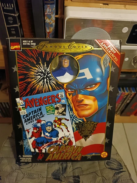Marvel Famous Covers Series Captain America Doll Toy Biz The Avengers New MIB