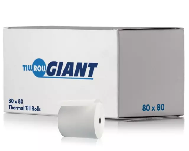 20 Rolls 80x80 Thermal Receipt Paper Till Roll Compatible With Epos Terminals 3