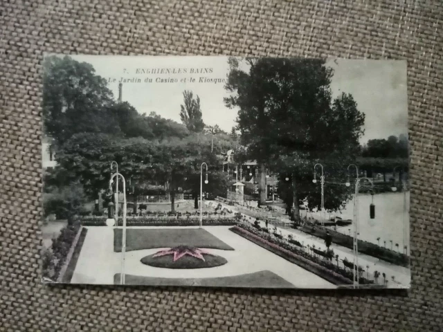 Cpa Enghein Les Bains Garden Du Casino Et Le Kiosque