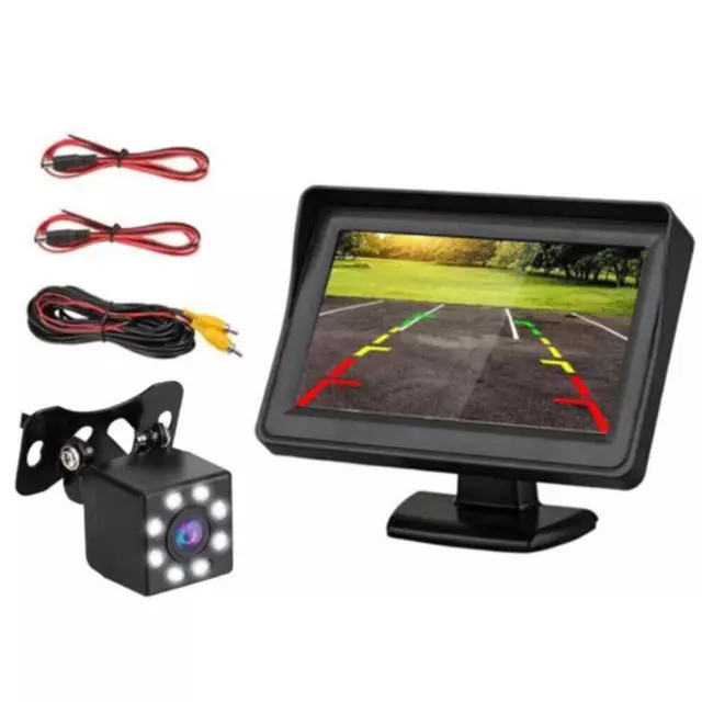 HD  4.3" Car Rear View Reverse Night Vision Parking Kit Backup Camera Monitor