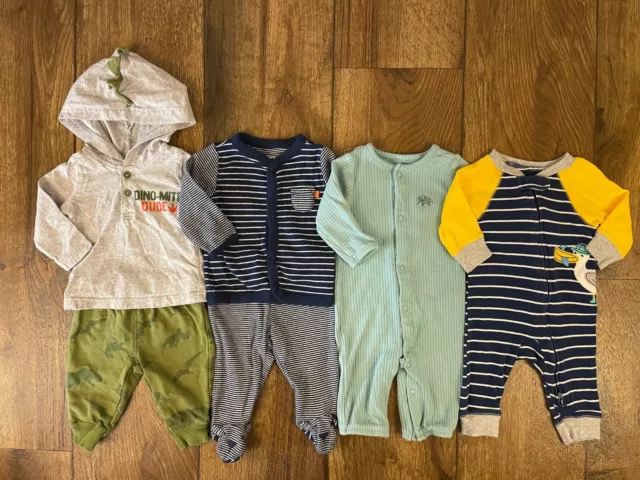 Carters Baby Boy 3 Months Rompers Pants Shirts Clothes Bundle Lot Spring Dino