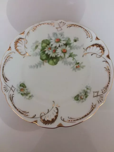 Set of 4 P. K. SILESIA Porcelain 8" Luncheon / Dessert Plates Floral Design
