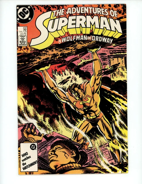 Adventures of Superman #432 Comic Book 1987 NM- Marv Wolfman Jerry Ordway DC