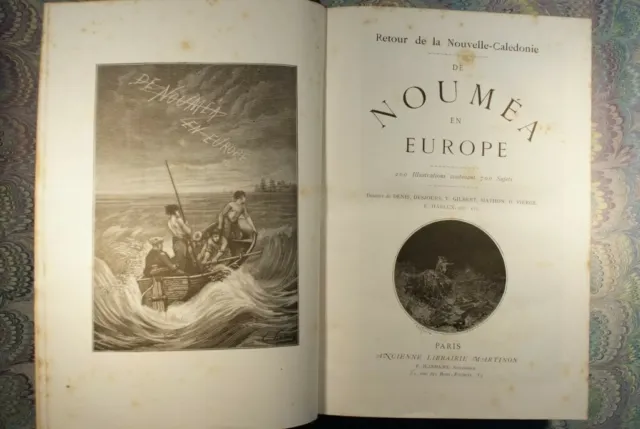 De Noumea En Europe Grands Voyages Au Xix (22C) Lib Martinon - Geographie Voyage