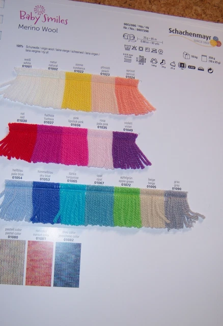 140 €/1 kg Baby Smiles Merino Wool Strickgarn Schachenmayr 25 g Babywolle
