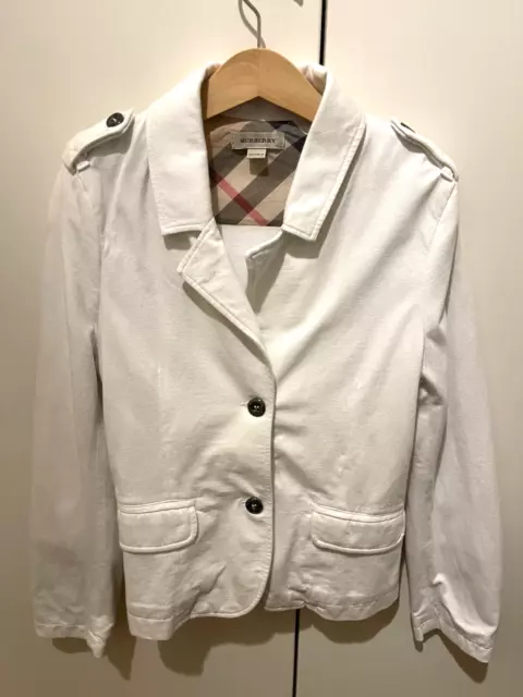Burberry giacca cotone stretch bambina, tg 10, cm 138
