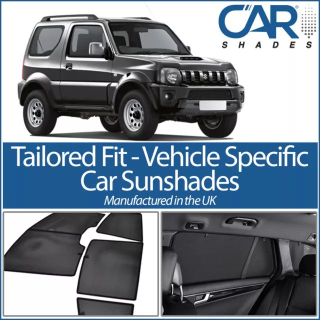 Suzuki Jimny 3dr 99- UV CAR SHADES WINDOW SUN BLINDS PRIVACY GLASS TINT BLACK