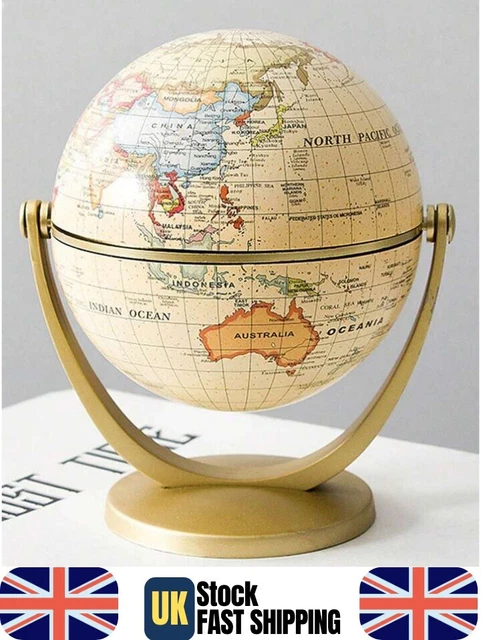 MOVA Political Map Globe 6" - Self-Rotating Vintage Style Globe Powered By Light, No Batteries