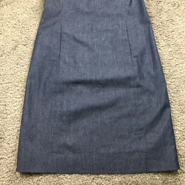 Brooks Brothers Womens Dress Sz 4 Blue Square Neck Sleeveless Pockets NWT 3